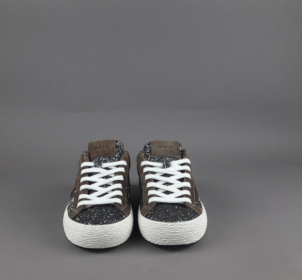 D.A.T.E. Sneakers Hill Low Donna Glitter Antracite