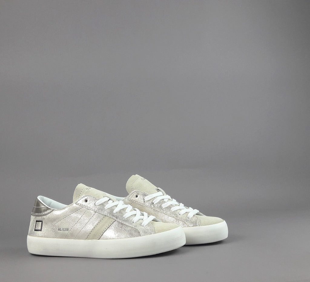 D.A.T.E. Sneakers Hill Low Donna Pelle Platino
