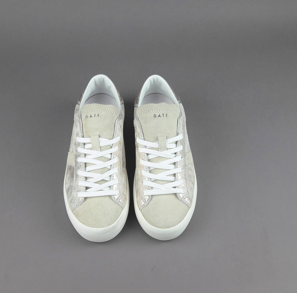 D.A.T.E. Sneakers Hill Low Donna Pelle Platino