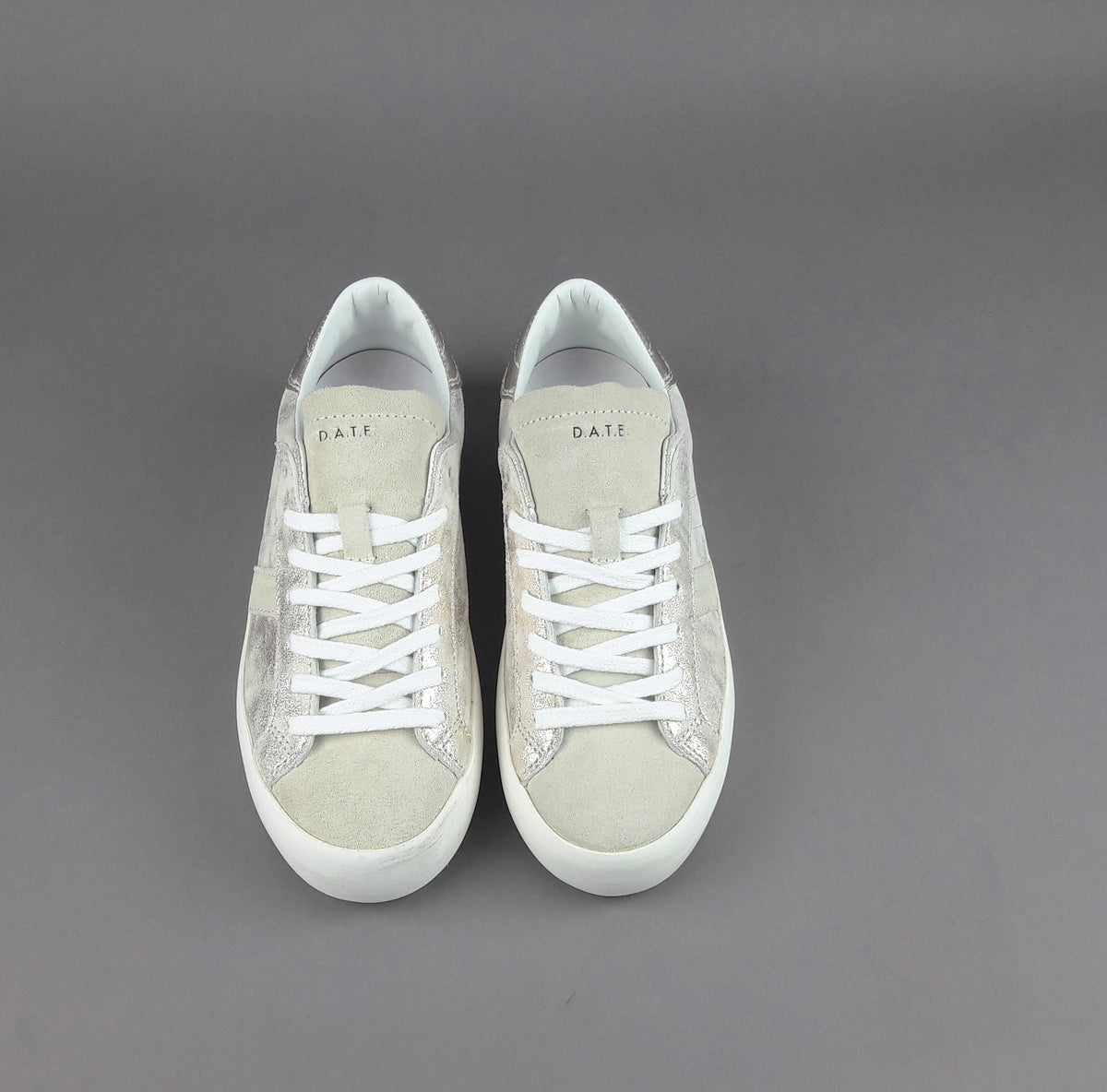 D.A.T.E. Sneakers Hill Low Donna Pelle Platino