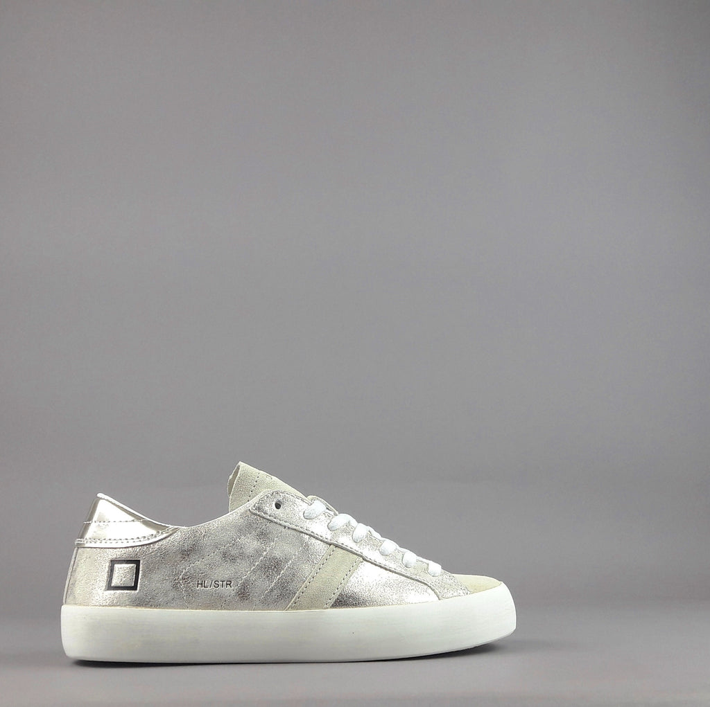 D.A.T.E. Sneakers Hill Low Donna Pelle Platino