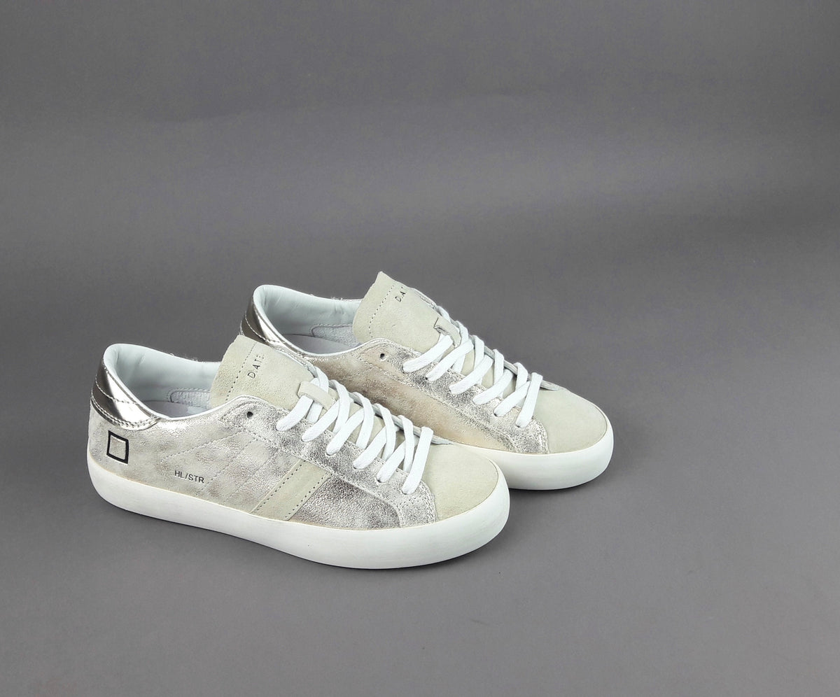 D.A.T.E. Sneakers Hill Low Donna Pelle Platino