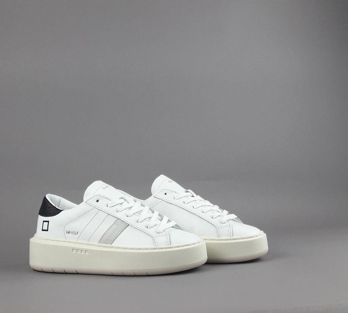 D.A.T.E. Sneakers Hill Low Platform Donna Pelle Bianco