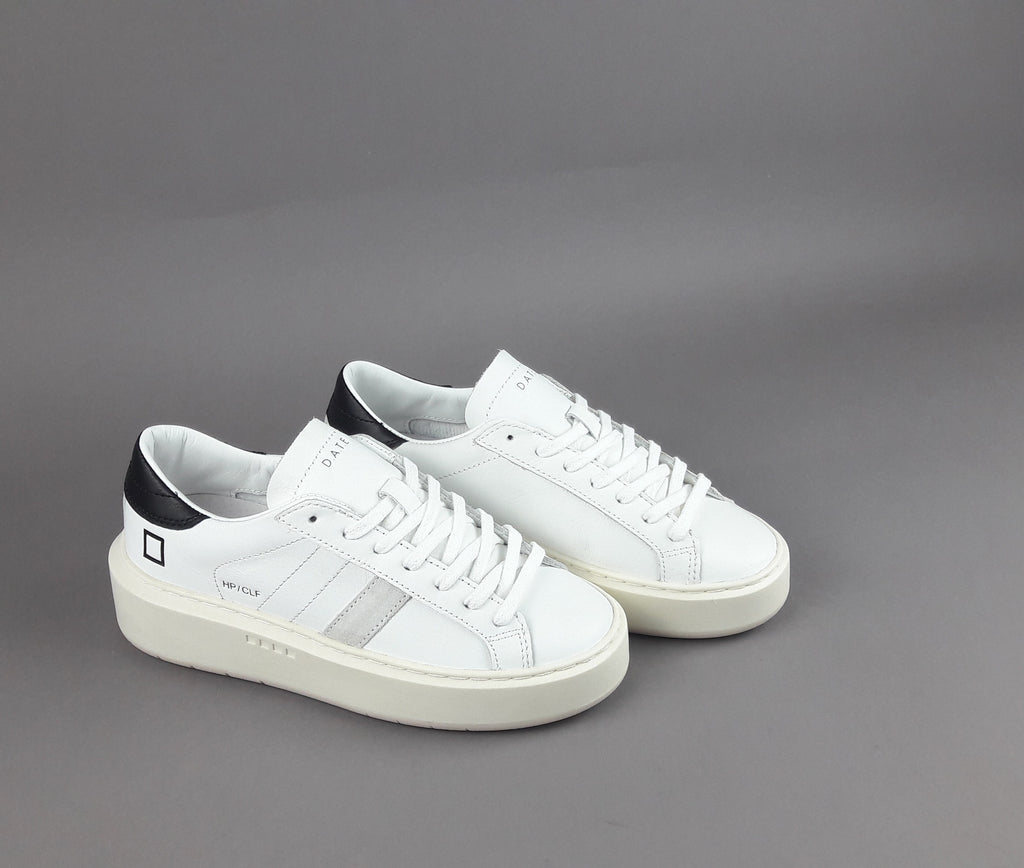 D.A.T.E. Sneakers Hill Low Platform Donna Pelle Bianco