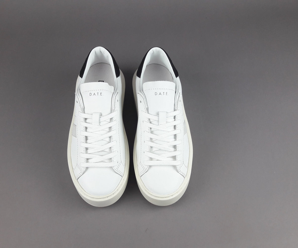 D.A.T.E. Sneakers Hill Low Platform Donna Pelle Bianco