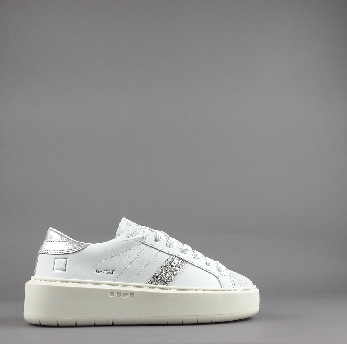 D.A.T.E. Sneakers Hill Low Platform Donna Pelle Bianco