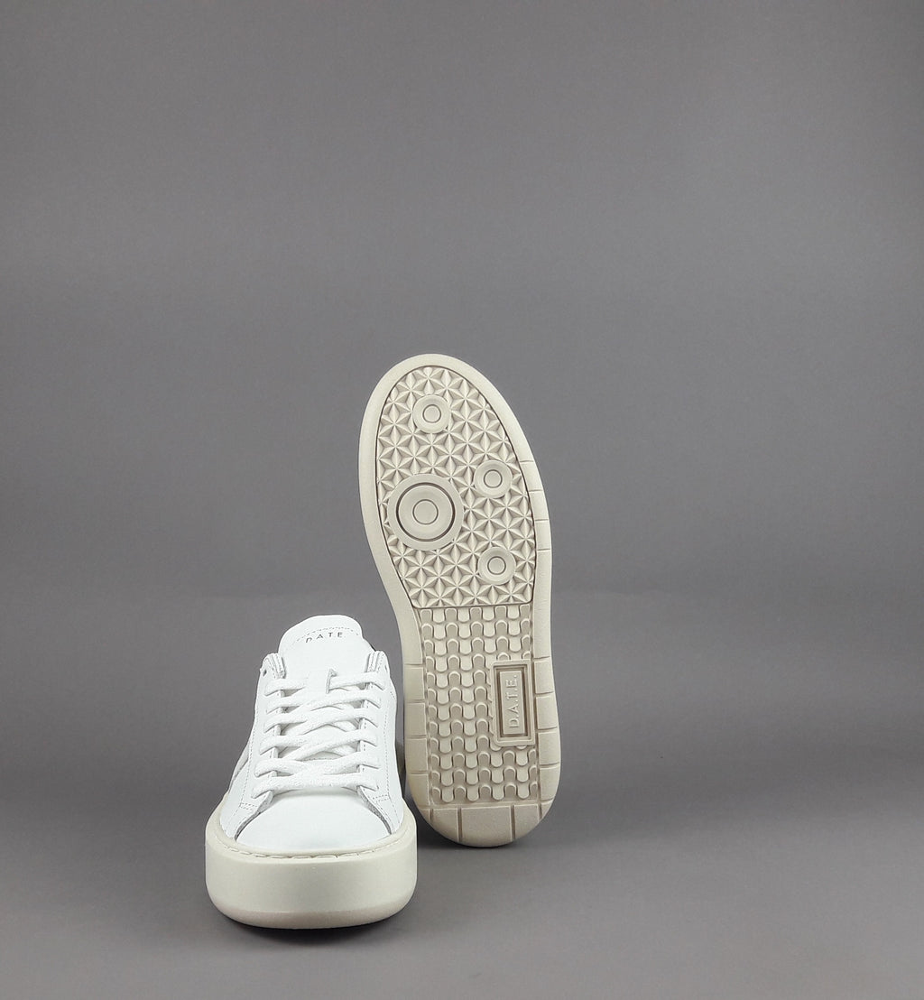 D.A.T.E. Sneakers Hill Low Platform Donna Pelle Bianco