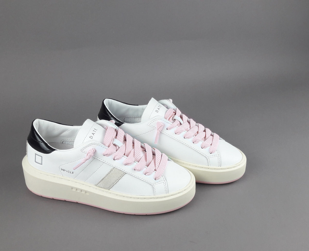 D.A.T.E. Sneakers Hill Low Platform Donna Pelle Bianco