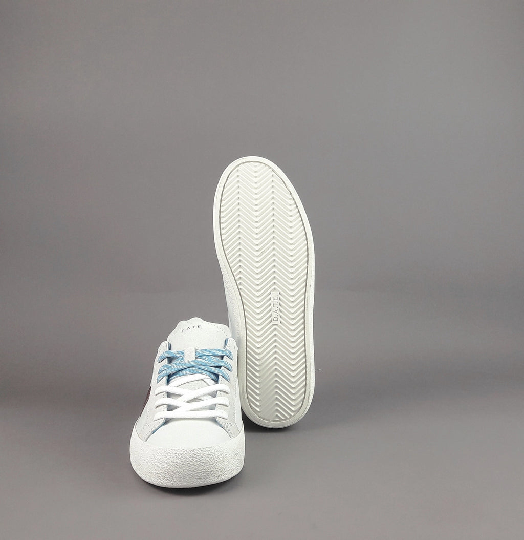D.A.T.E. Sneakers Hill Low Vint Uomo Pelle Bianco
