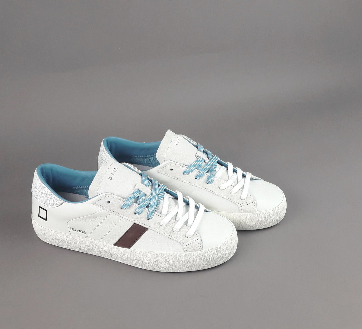 D.A.T.E. Sneakers Hill Low Vint Uomo Pelle Bianco