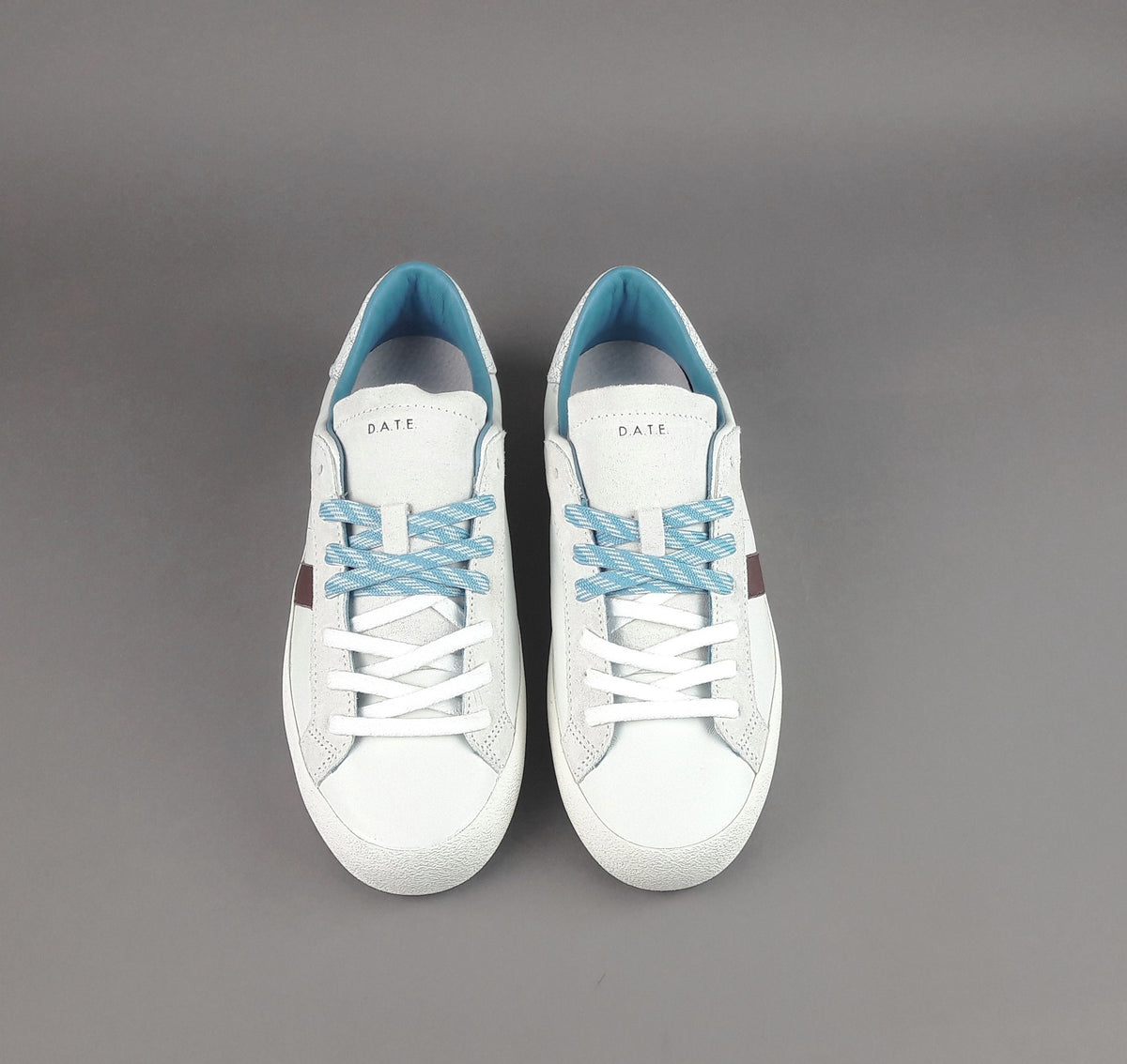 D.A.T.E. Sneakers Hill Low Vint Uomo Pelle Bianco