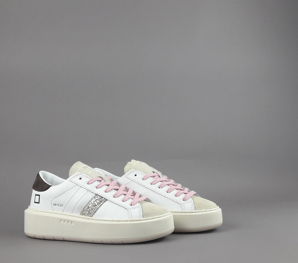 D.A.T.E. Sneakers Hill Platform Donna Pelle Bianco