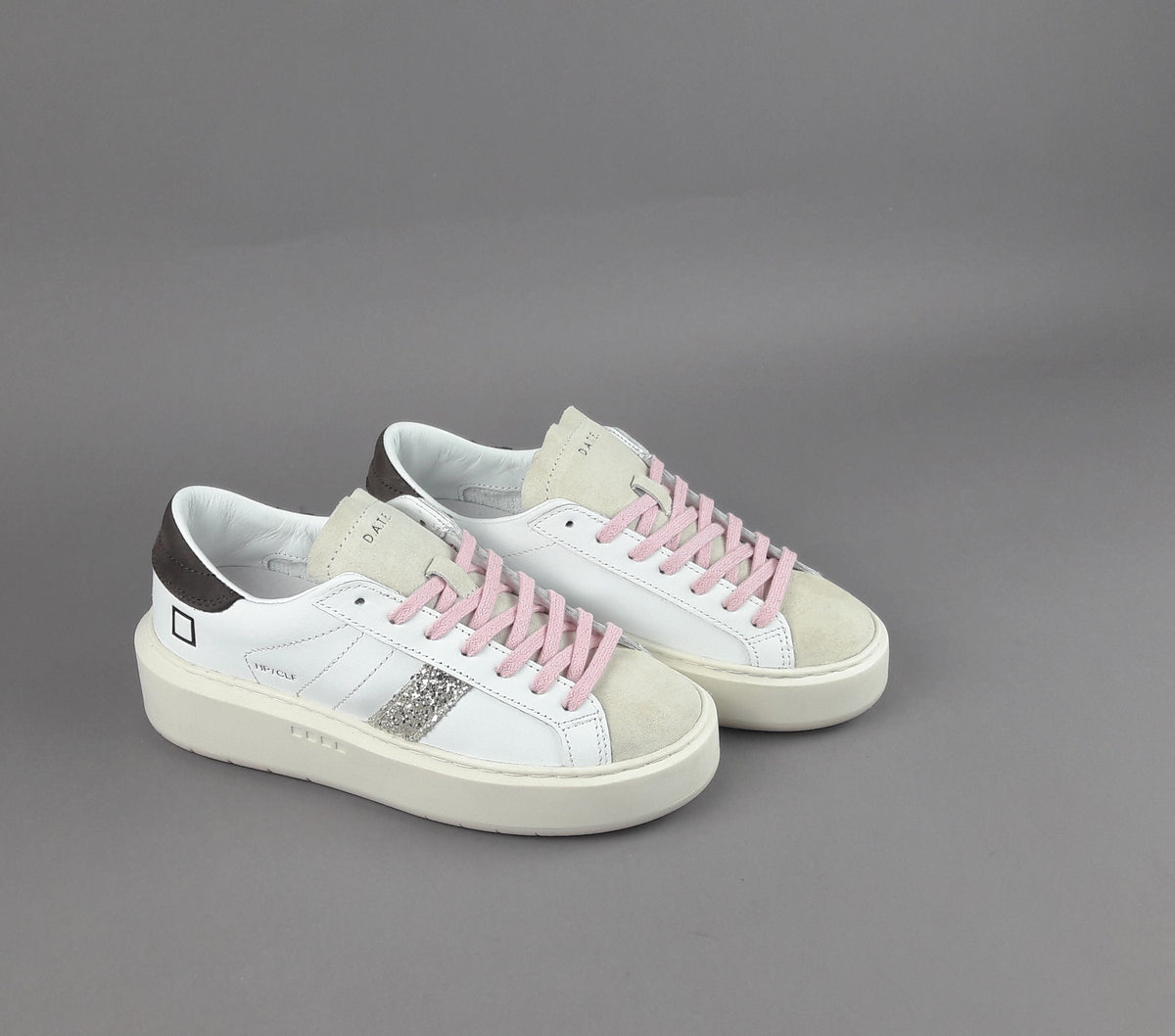 D.A.T.E. Sneakers Hill Platform Donna Pelle Bianco