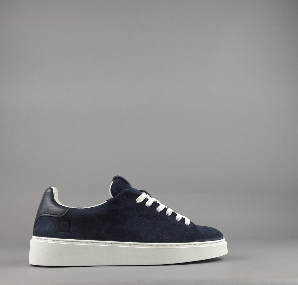D.A.T.E. Sneakers Levante Uomo Camoscio Blu Scuro