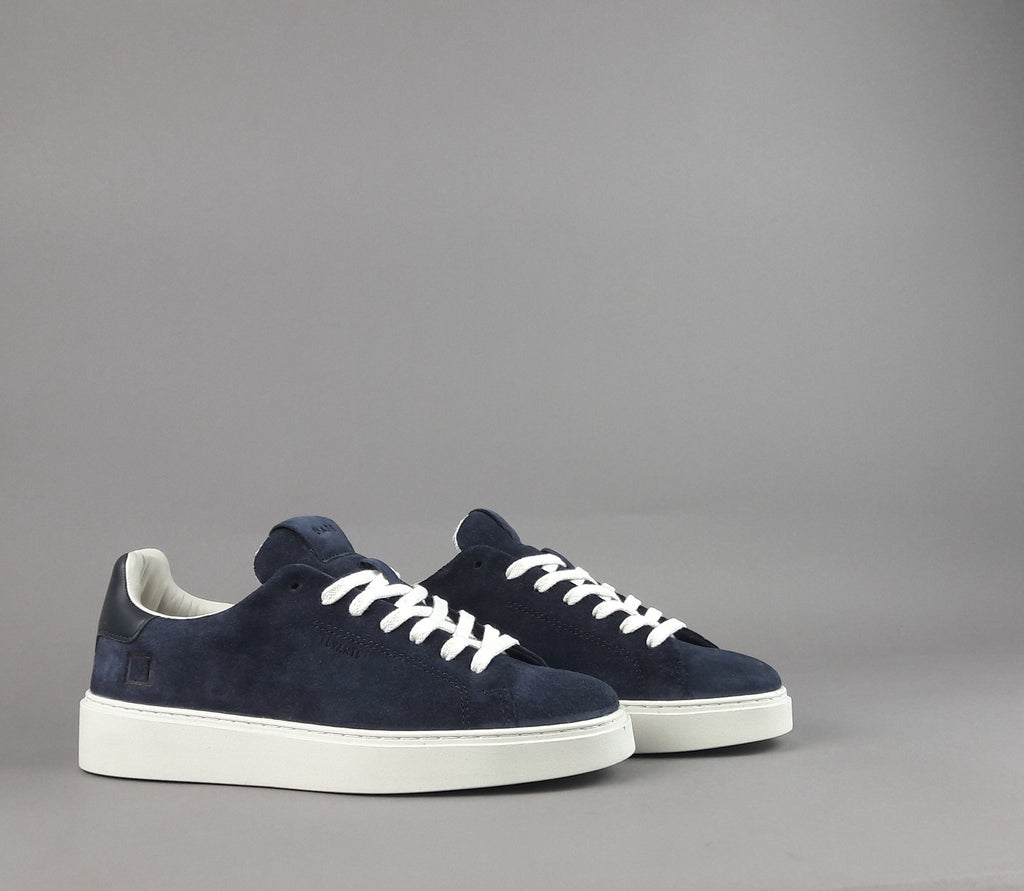 D.A.T.E. Sneakers Levante Uomo Camoscio Blu Scuro