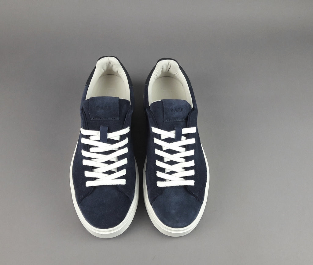 D.A.T.E. Sneakers Levante Uomo Camoscio Blu Scuro