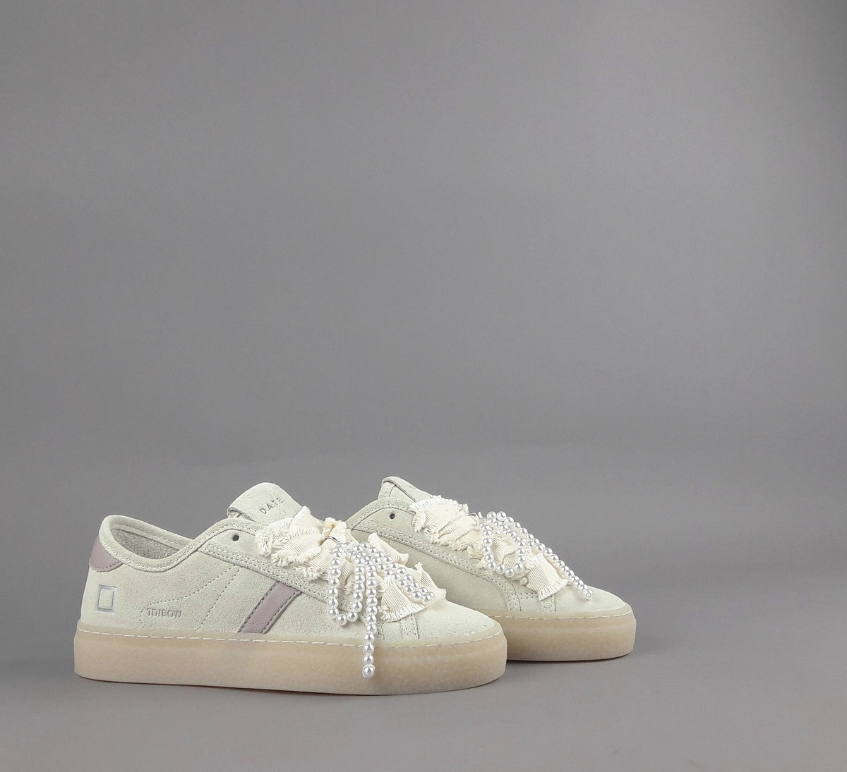 D.A.T.E. Sneakers Tender Donna Camoscio Beige Opaco