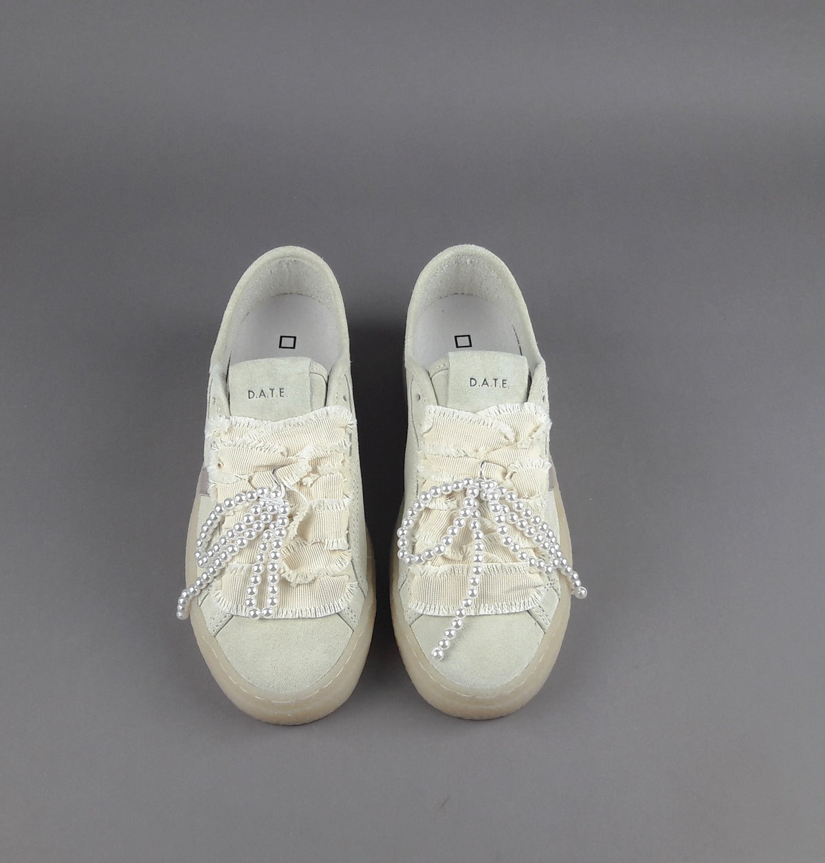 D.A.T.E. Sneakers Tender Donna Camoscio Beige Opaco