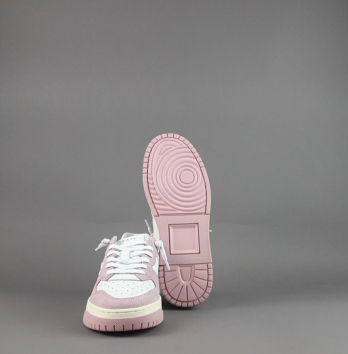 D.A.T.E. Sneakers Torneo Donna Camoscio Pelle Rosa / Bianco