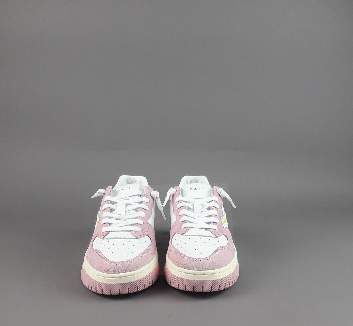 D.A.T.E. Sneakers Torneo Donna Camoscio Pelle Rosa / Bianco