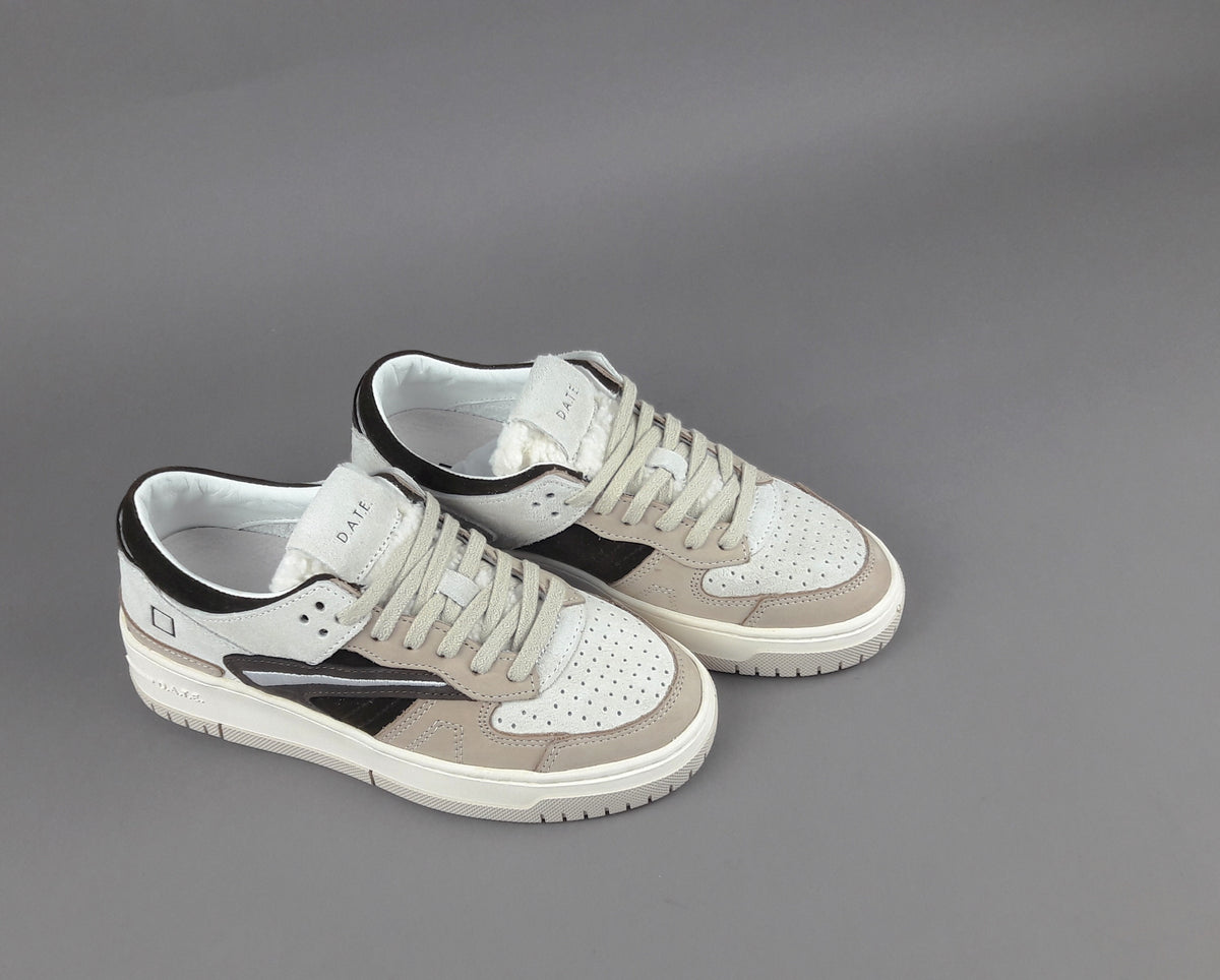 D.A.T.E. Sneakers Torneo Pop Donna Camoscio Beige
