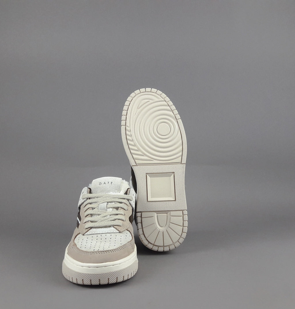 D.A.T.E. Sneakers Torneo Pop Donna Camoscio Beige