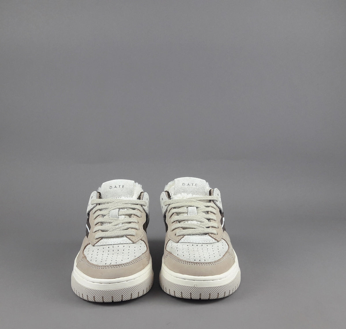 D.A.T.E. Sneakers Torneo Pop Donna Camoscio Beige