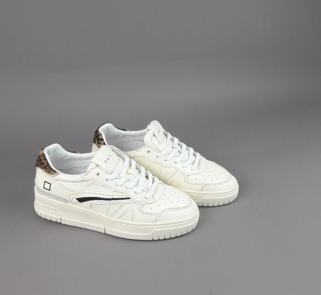D.A.T.E. Sneakers Torneo Pop Donna Pelle Bianco Opaco