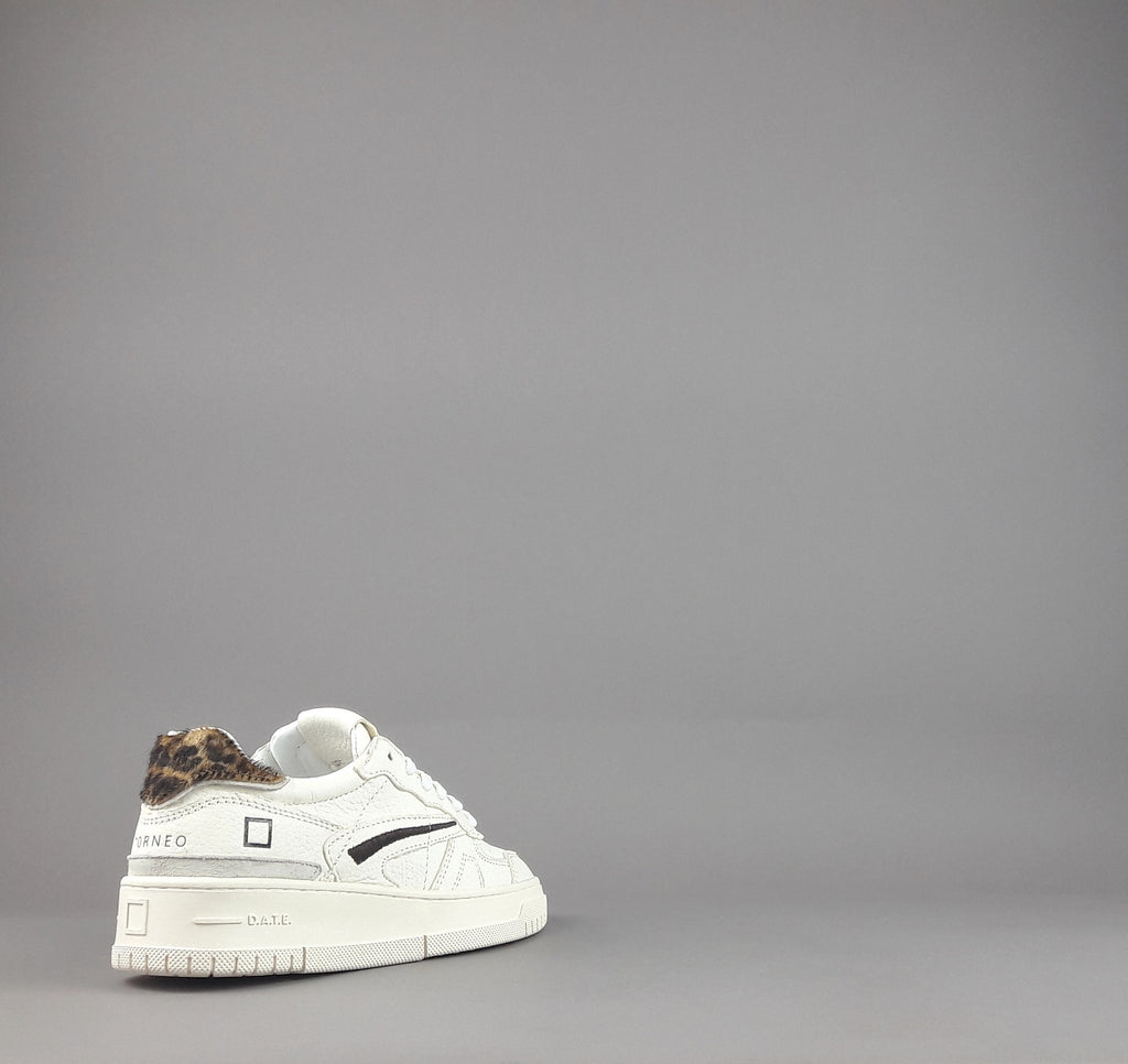 D.A.T.E. Sneakers Torneo Pop Donna Pelle Bianco Opaco