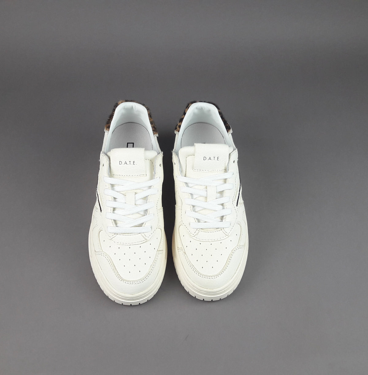 D.A.T.E. Sneakers Torneo Pop Donna Pelle Bianco Opaco