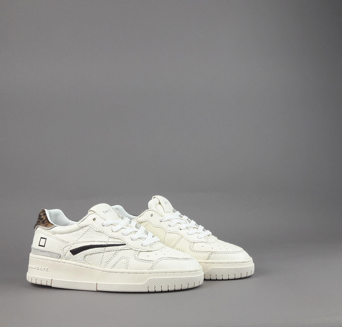 D.A.T.E. Sneakers Torneo Pop Donna Pelle Bianco Opaco
