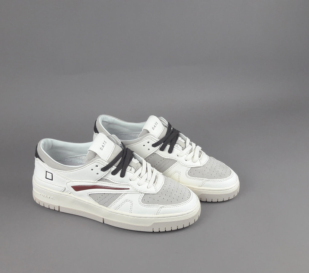 D.A.T.E. Sneakers Torneo Uomo Pelle Camoscio Avorio Grigio