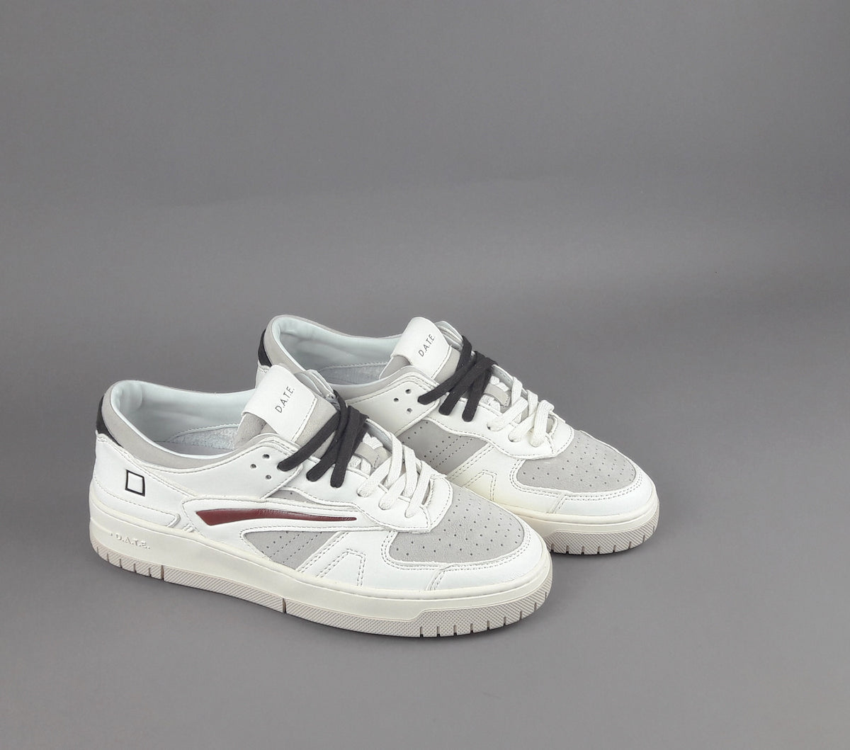D.A.T.E. Sneakers Torneo Uomo Pelle Camoscio Avorio Grigio