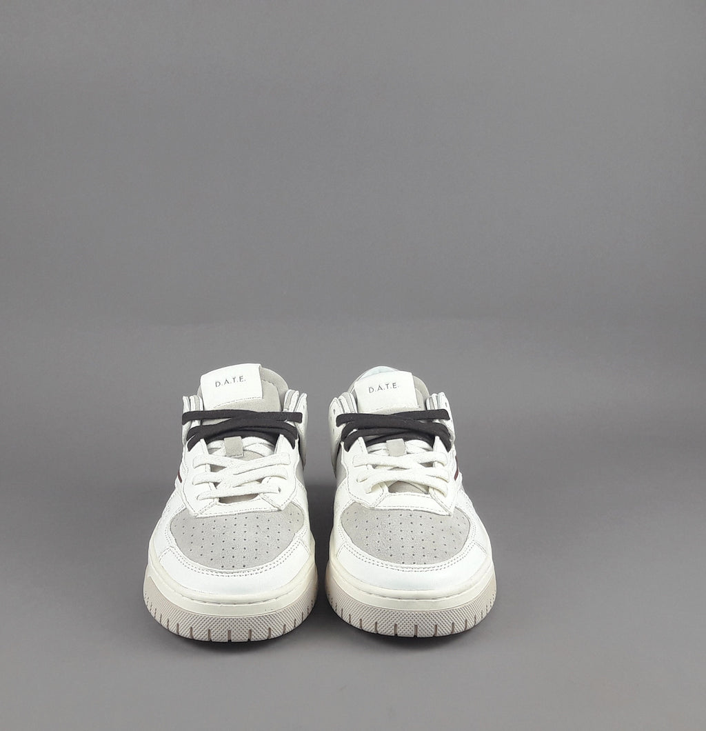 D.A.T.E. Sneakers Torneo Uomo Pelle Camoscio Avorio Grigio