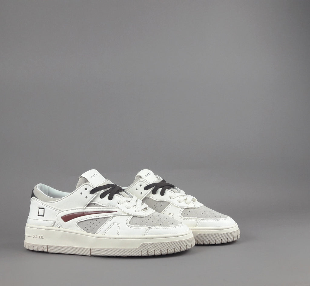 D.A.T.E. Sneakers Torneo Uomo Pelle Camoscio Avorio Grigio