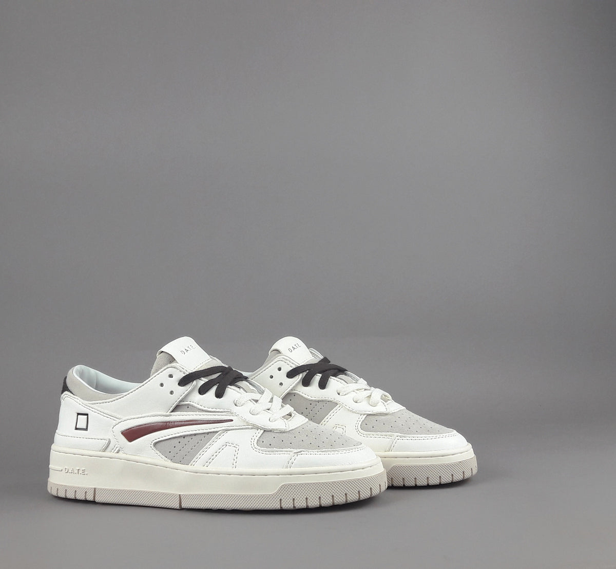 D.A.T.E. Sneakers Torneo Uomo Pelle Camoscio Avorio Grigio