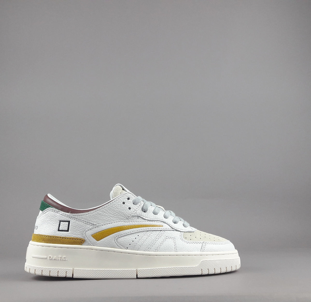 D.A.T.E. Sneakers Torneo Uomo Pelle Camoscio Bianco Ghiaccio