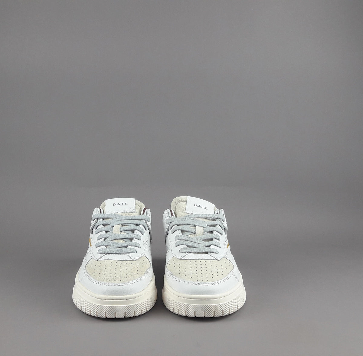D.A.T.E. Sneakers Torneo Uomo Pelle Camoscio Bianco Ghiaccio