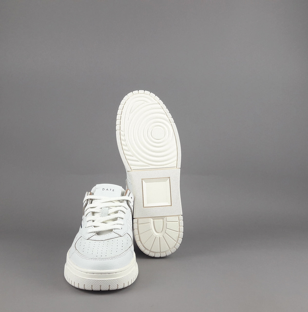 D.A.T.E. Sneakers Torneo Uomo Pelle Camoscio Bianco Ghiaccio