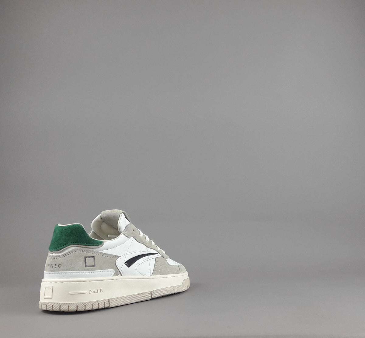D.A.T.E. Sneakers Torneo Uomo Pelle Camoscio Bianco Grigio