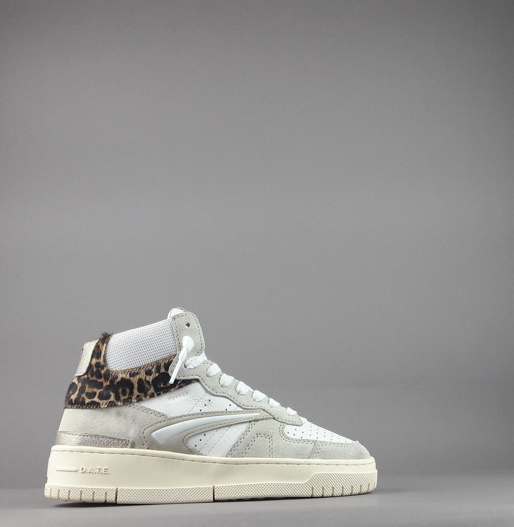 D.A.T.E. Torneo High Sneakers Donna Camoscio Pelle Bianco