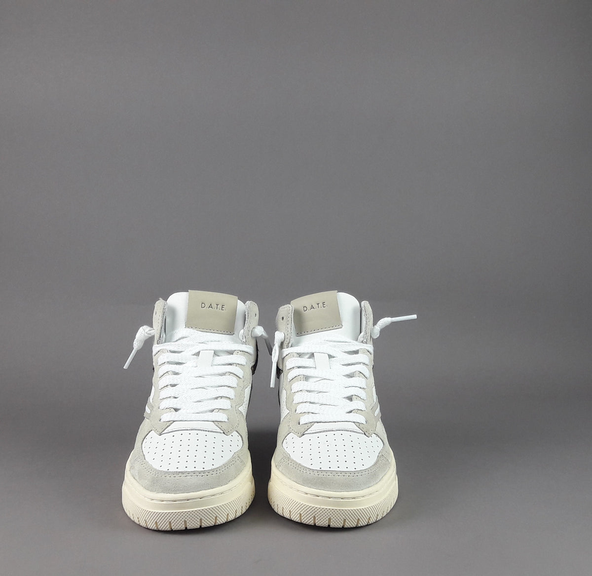 D.A.T.E. Torneo High Sneakers Donna Camoscio Pelle Bianco