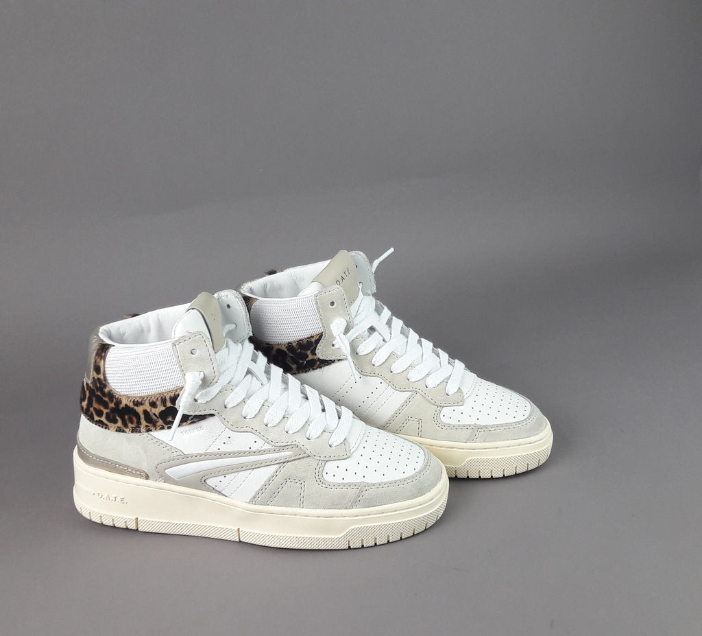 D.A.T.E. Torneo High Sneakers Donna Camoscio Pelle Bianco