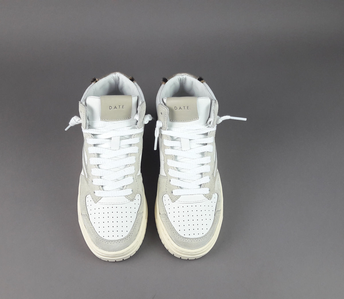 D.A.T.E. Torneo High Sneakers Donna Camoscio Pelle Bianco