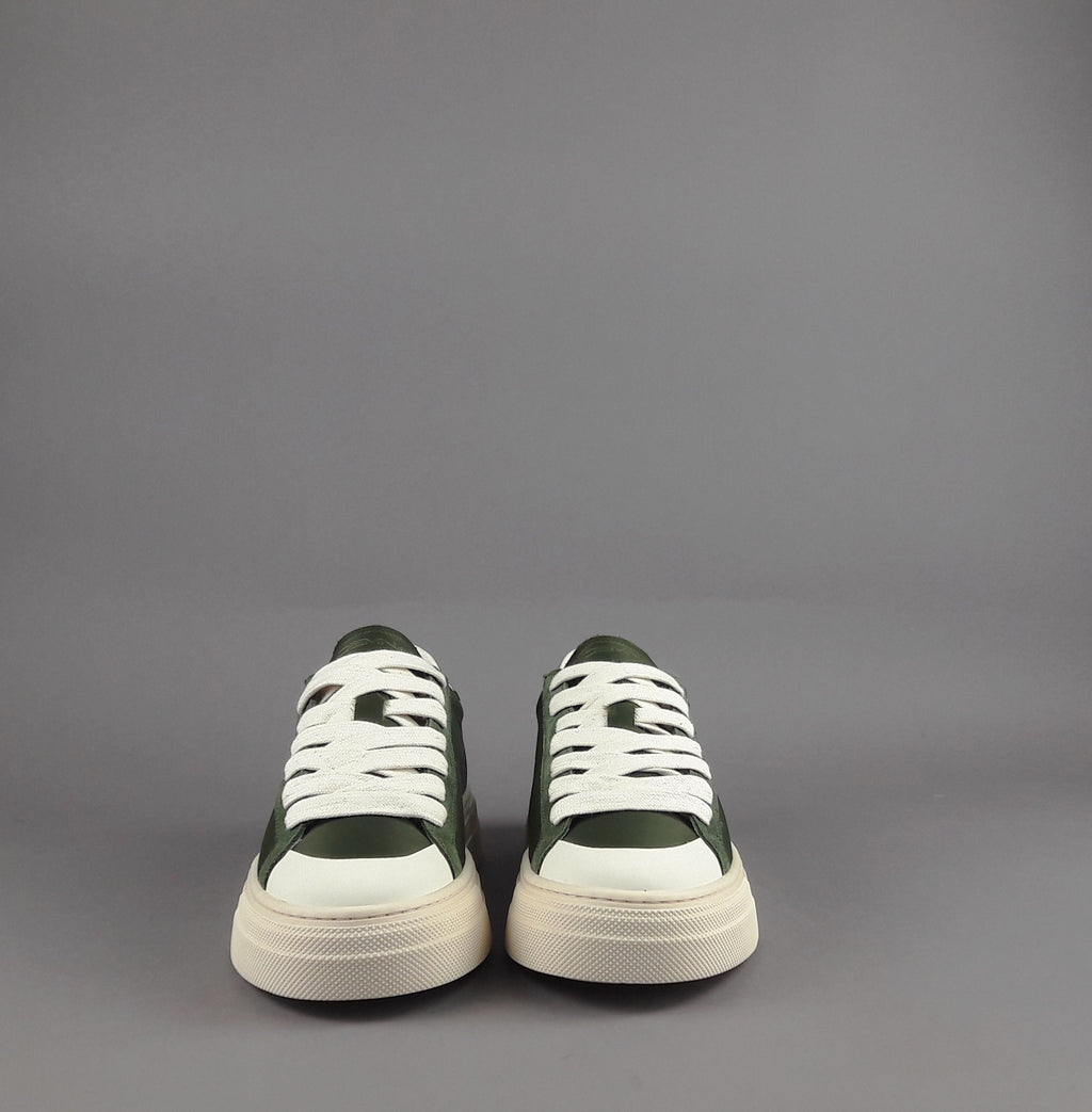 Demna Sneakers Uomo Camoscio Tela Verde Militare