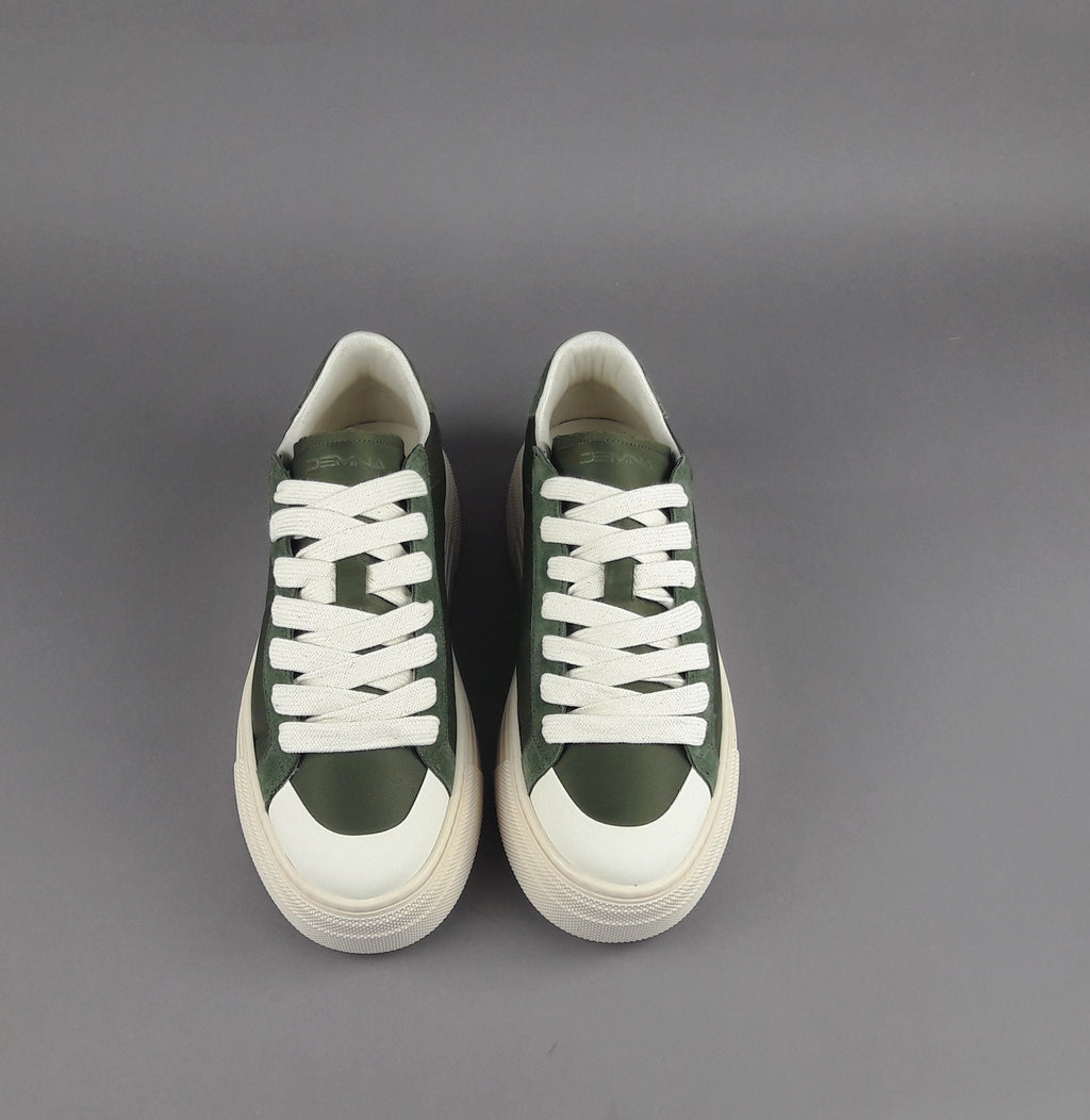 Demna Sneakers Uomo Camoscio Tela Verde Militare