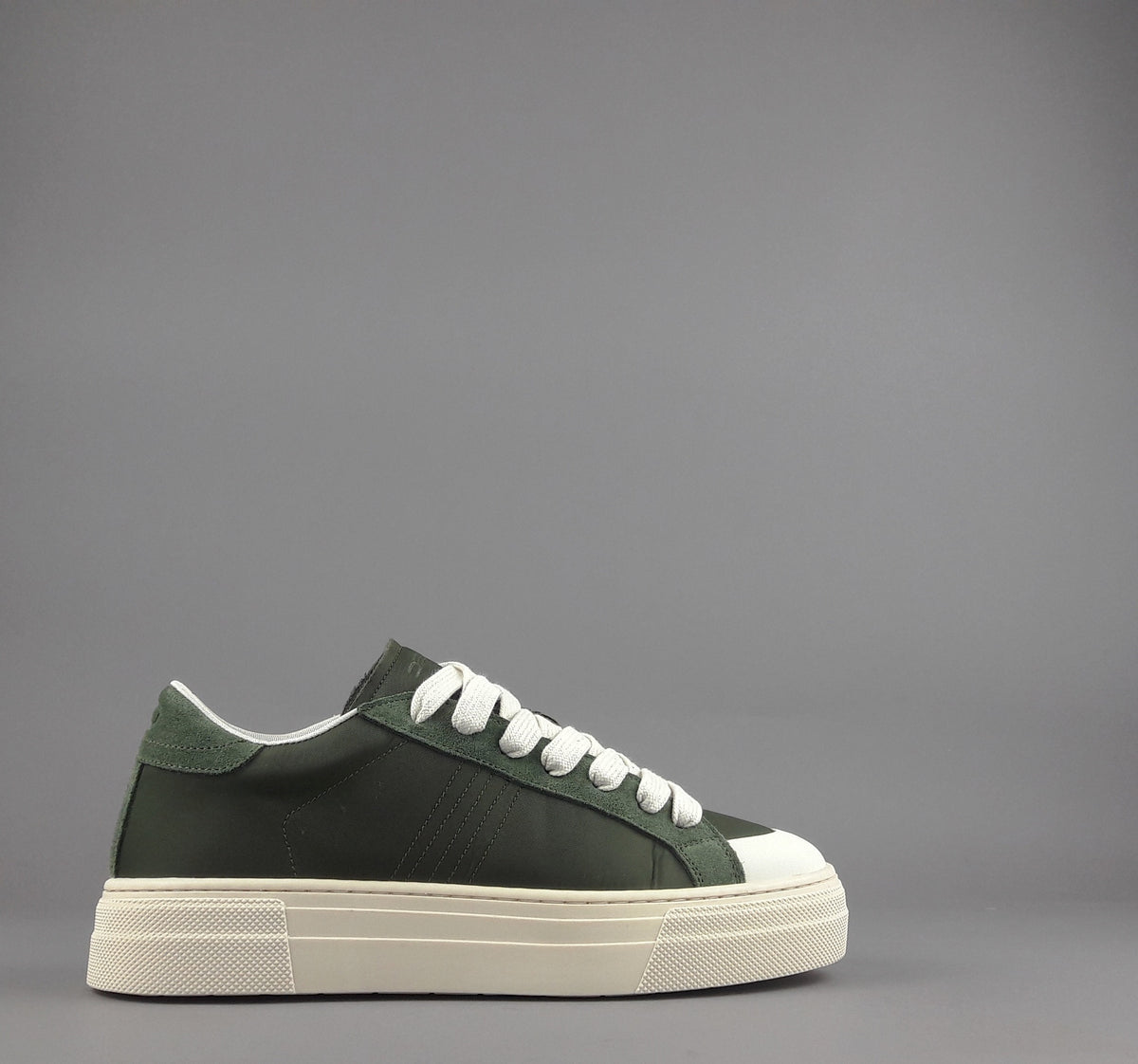 Demna Sneakers Uomo Camoscio Tela Verde Militare