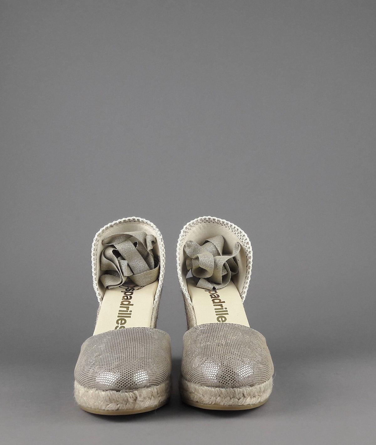 Espadrilles Sandalo Donna Colin Camoscio Stampa Metal Mastice