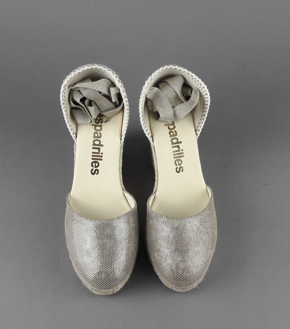 Espadrilles Sandalo Donna Colin Camoscio Stampa Metal Mastice