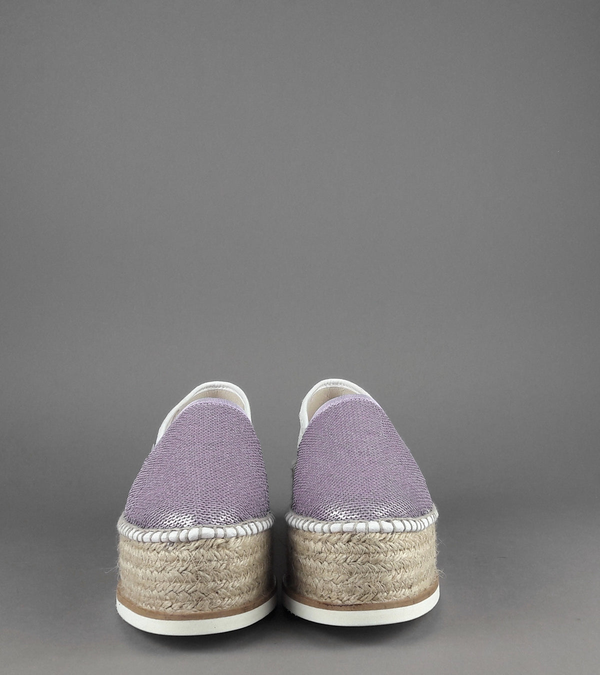 Espadrilles Scarpa Donna J.Moor Paillettes Lilla Bianco